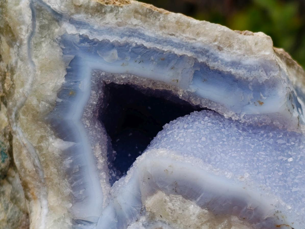 Natural Large Blue Lace Agate Geode Specimen x 1 From Nsanje, Malawi