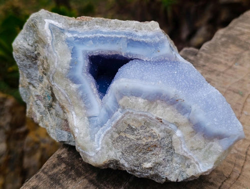 Natural Large Blue Lace Agate Geode Specimen x 1 From Nsanje, Malawi