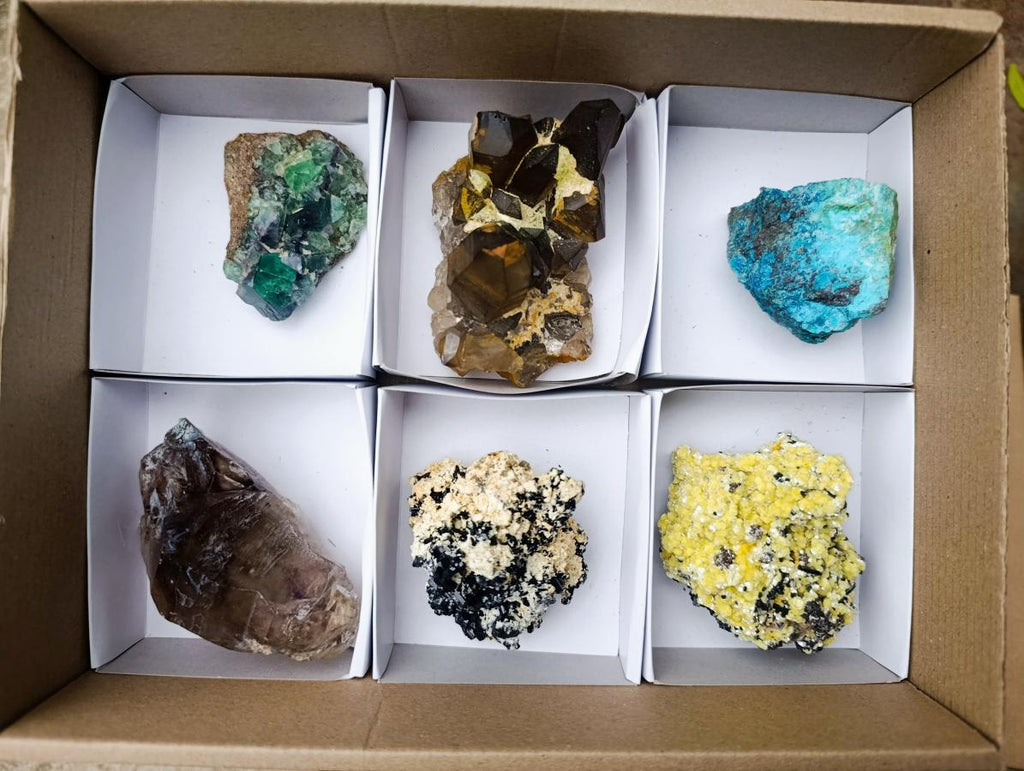Natural Mix of Mineral Specimens x 6 From Erongo, Namibia