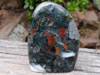Polished Bloodstone Standing Display Pieces x 3 From Swaziland