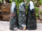 Polished Bloodstone Standing Display Pieces x 3 From Swaziland