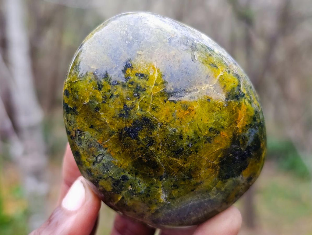 Polished Green Opal Standing Display Pieces x 6 From Betroka, Madagascar
