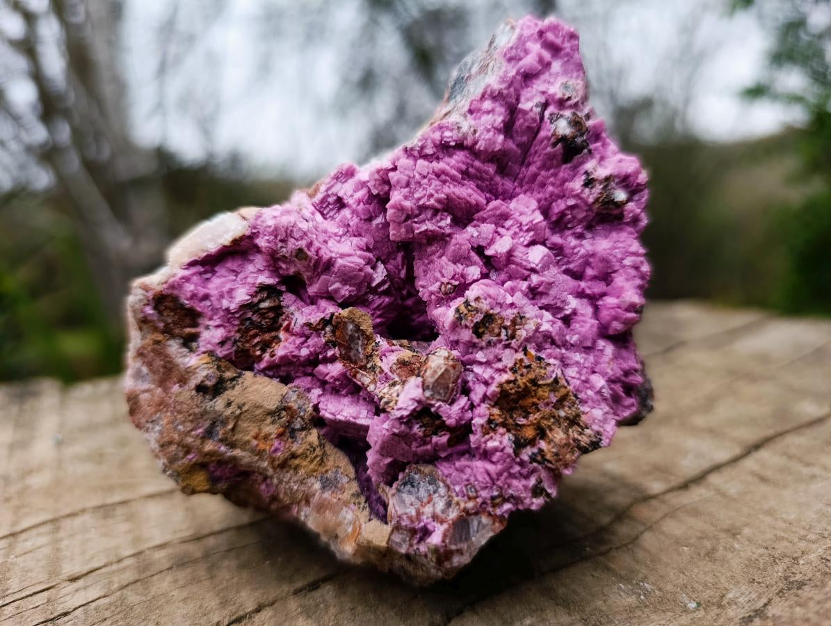 Natural Salrose Cobaltoan Dolomite Specimens x 3 From Kakanda, Congo