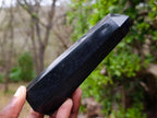 Polished Black Basalt Display Crystals x 12 From Madagascar