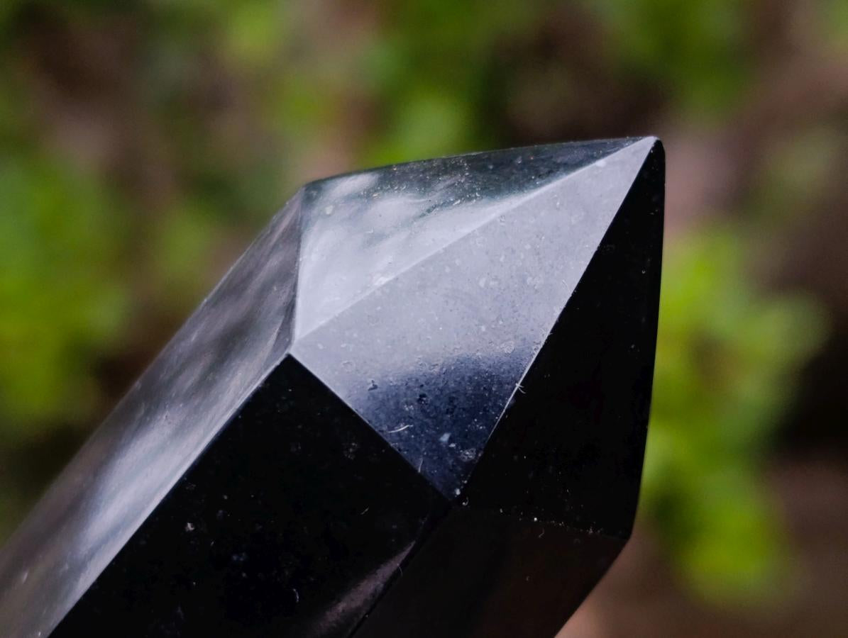 Polished Black Basalt Display Crystals x 12 From Madagascar