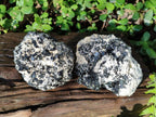 Natural Large Schorl Black Tourmaline Specimens with Feldspar x 2 From Erongo, Namibia
