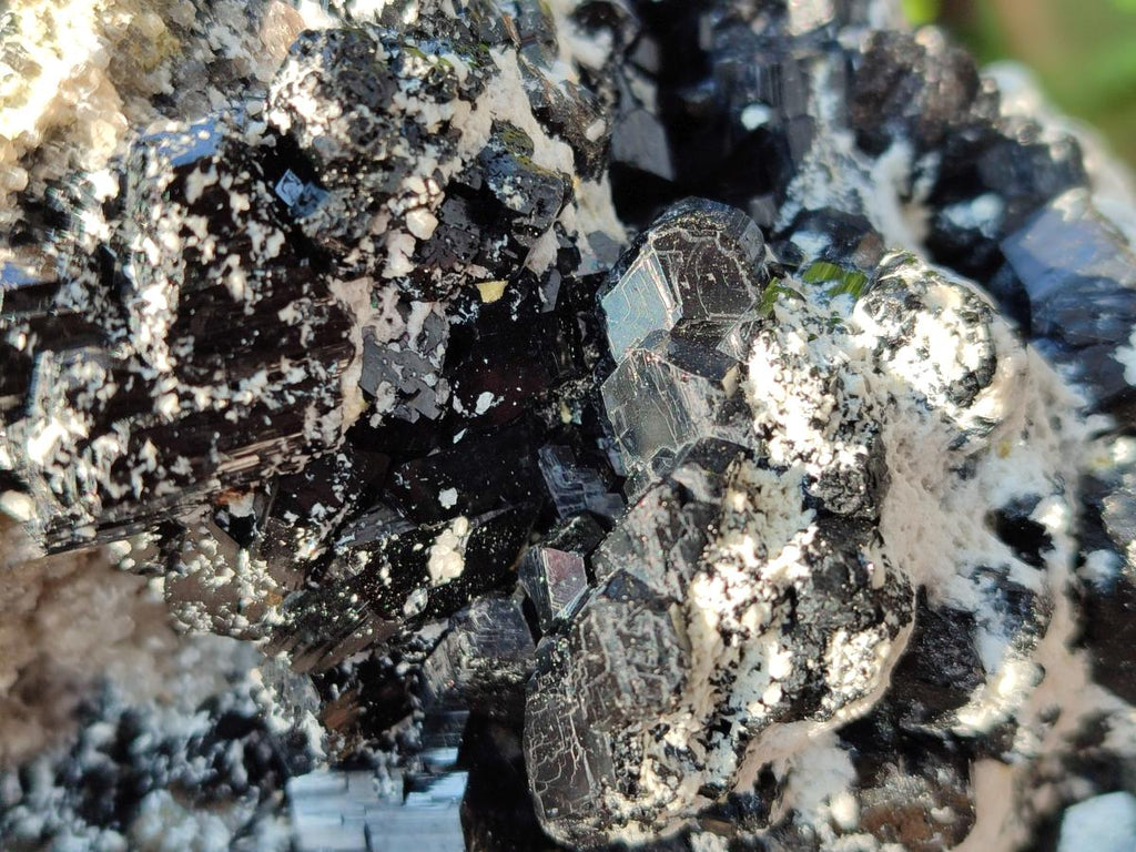 Natural Large Schorl Black Tourmaline Specimens with Feldspar x 2 From Erongo, Namibia