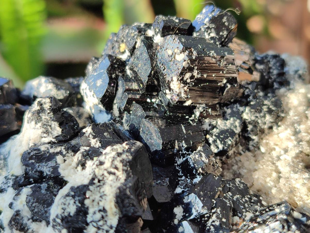 Natural Large Schorl Black Tourmaline Specimens with Feldspar x 2 From Erongo, Namibia