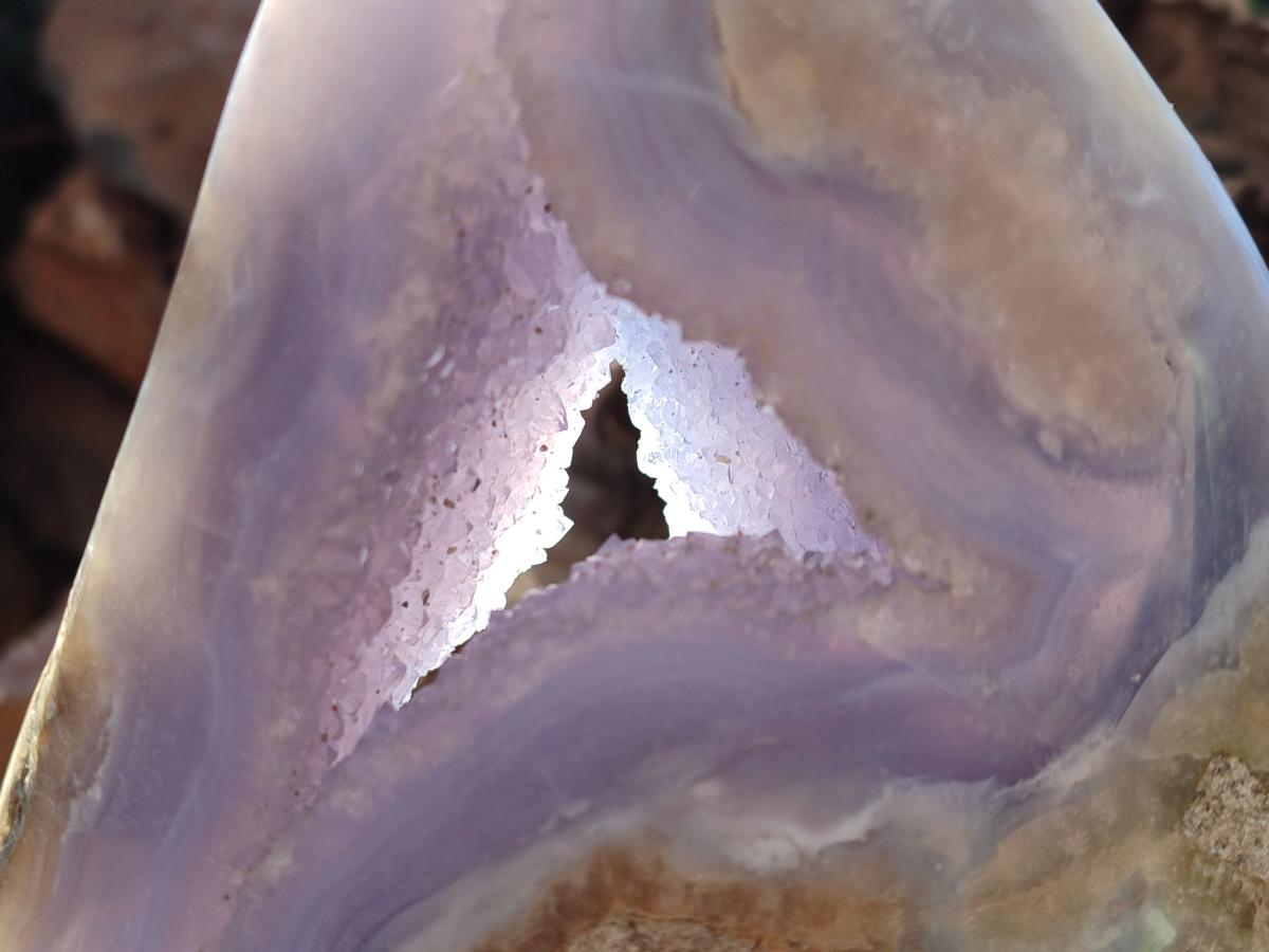 Polished and Natural Large Blue Lace Agate Free Form x 1 From Nsanje, Malawi