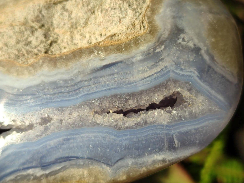 Polished and Natural Large Blue Lace Agate Free Form x 1 From Nsanje, Malawi