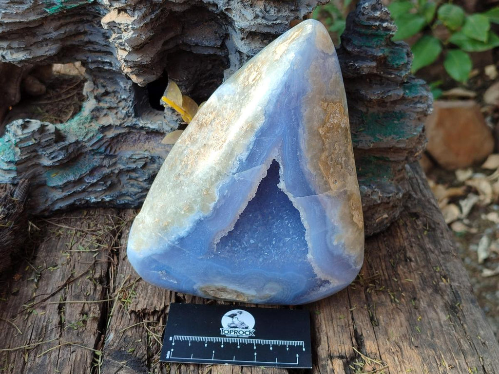 Polished and Natural Large Blue Lace Agate Free Form x 1 From Nsanje, Malawi