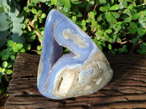 Polished and Natural Large Blue Lace Agate Free Form x 1 From Nsanje, Malawi