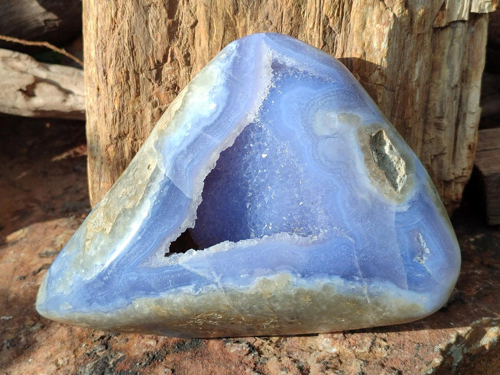 Polished and Natural Large Blue Lace Agate Free Form x 1 From Nsanje, Malawi