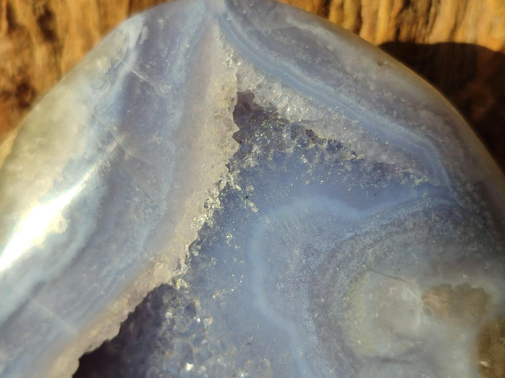 Polished and Natural Large Blue Lace Agate Free Form x 1 From Nsanje, Malawi