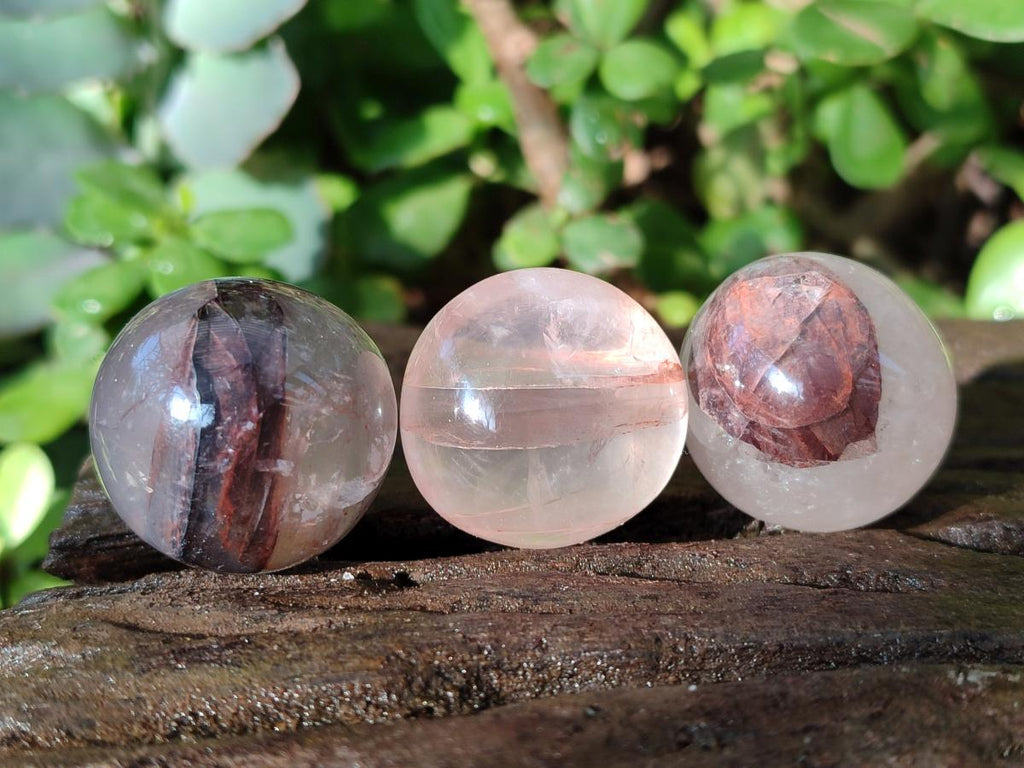 Polished Rounded Mini Red Hematoid Quartz Free Forms x 35 From Ambatondrazaka, Madagascar
