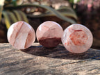 Polished Rounded Mini Red Hematoid Quartz Free Forms x 35 From Ambatondrazaka, Madagascar