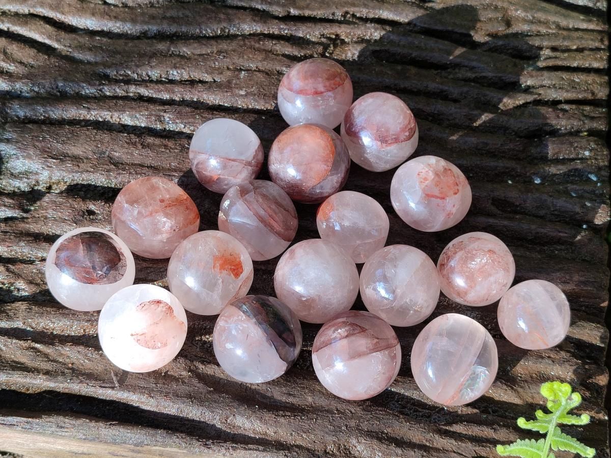 Polished Rounded Mini Red Hematoid Quartz Free Forms x 35 From Ambatondrazaka, Madagascar