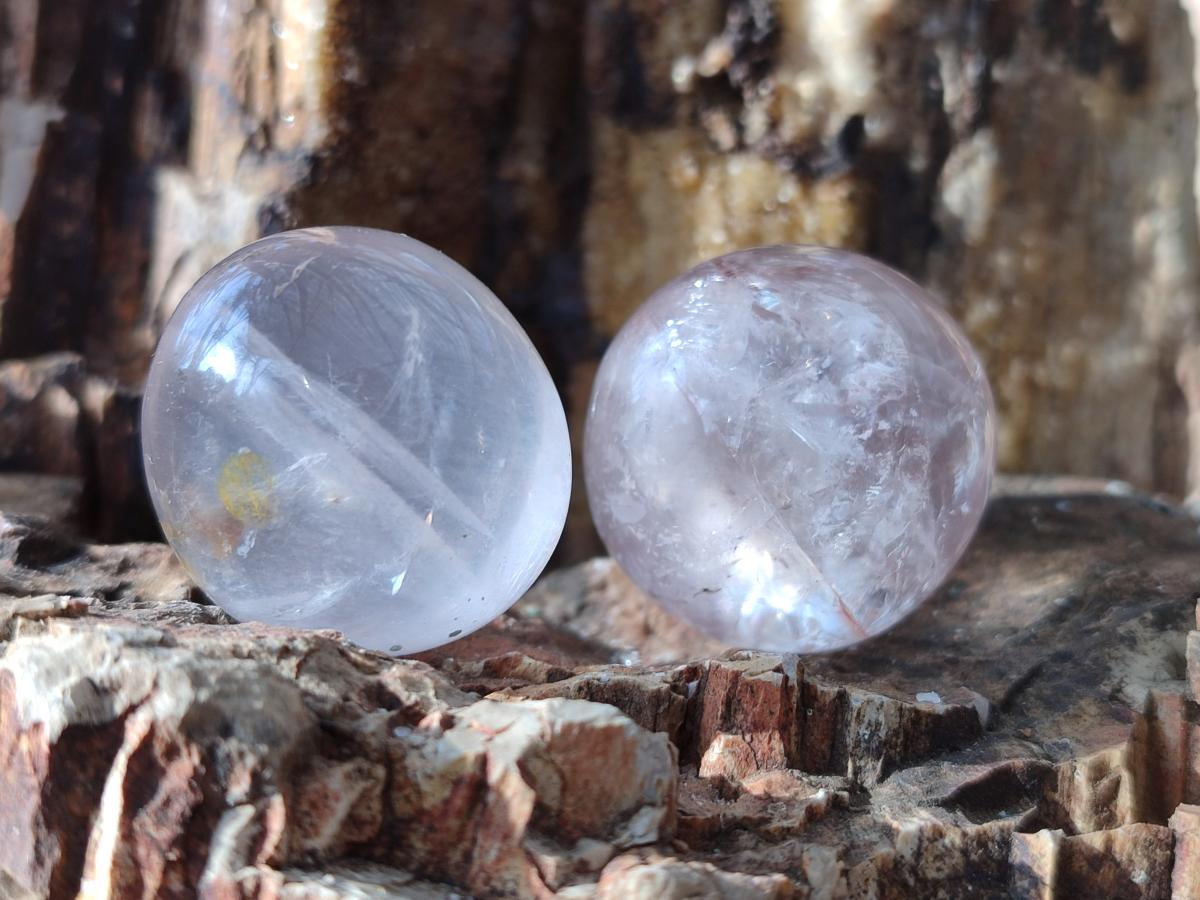 Polished Rounded Mini Red Hematoid Quartz Free Forms x 35 From Ambatondrazaka, Madagascar