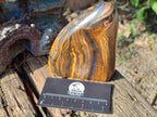Polished Golden Tigers Eye Standing Display Pieces x 2 From Prieska, South Africa