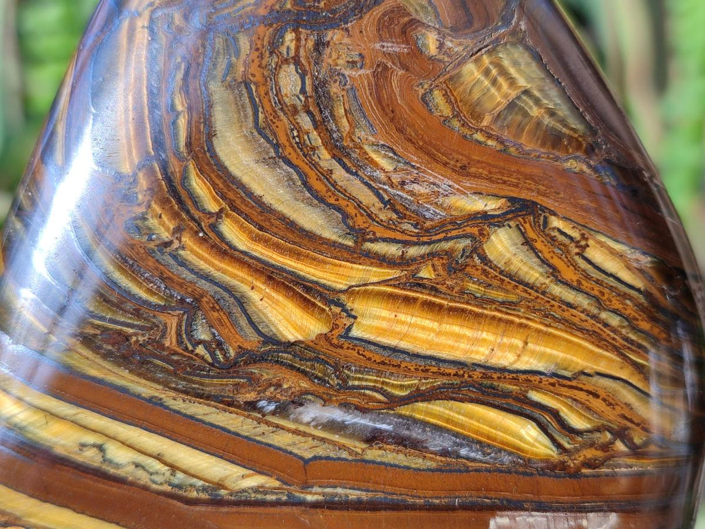 Polished Golden Tigers Eye Standing Display Pieces x 2 From Prieska, South Africa