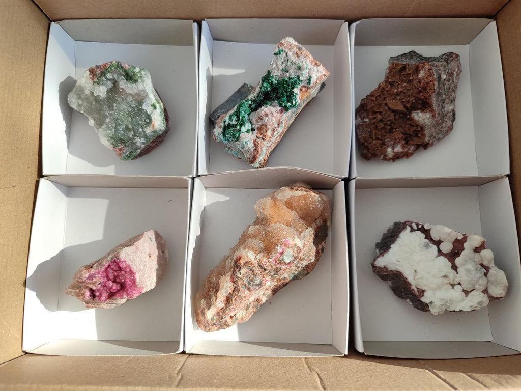 Natural Mix of Multi Mineral Specimens x 6 From Congo