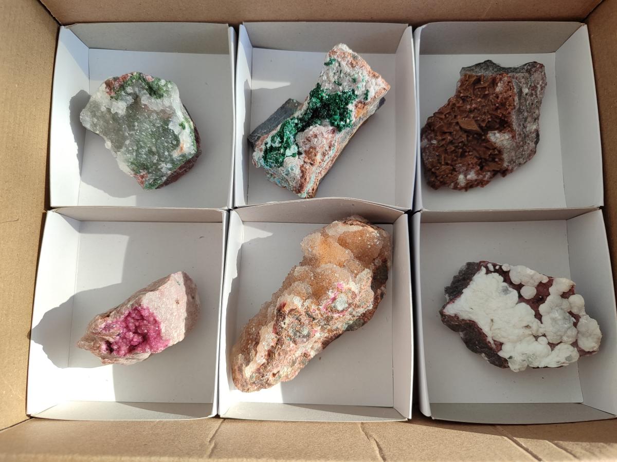 Natural Mix of Multi Mineral Specimens x 6 From Congo