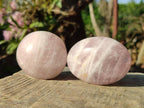 Polished Gemmy Rose Quartz Galets x 12 From Madagascar