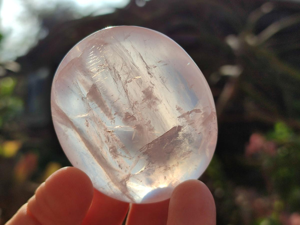Polished Gemmy Rose Quartz Galets x 12 From Madagascar