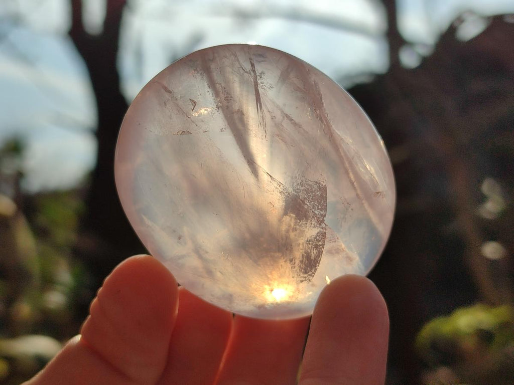 Polished Gemmy Rose Quartz Galets x 12 From Madagascar