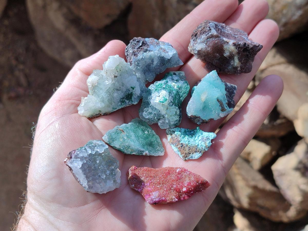 Natural Mix of Mineral Specimens x 24 From Congo