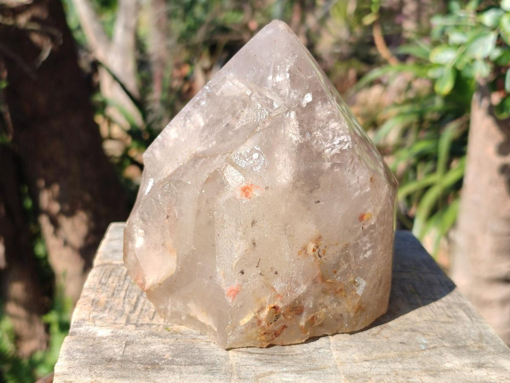 Natural Large Smokey Angolan Quartz Crystal with Polished Terminations x 1 From Angola