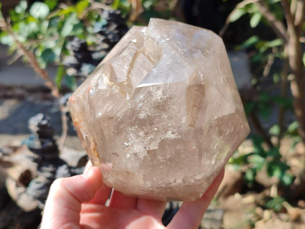 Natural Large Smokey Angolan Quartz Crystal with Polished Terminations x 1 From Angola