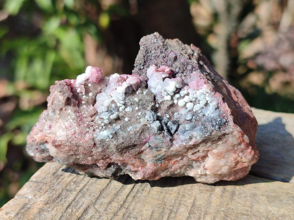 Natural Salrose Cobaltoan Dolomite Specimens with Malachite and Kaolinite x 6 From Kakanda, Congo