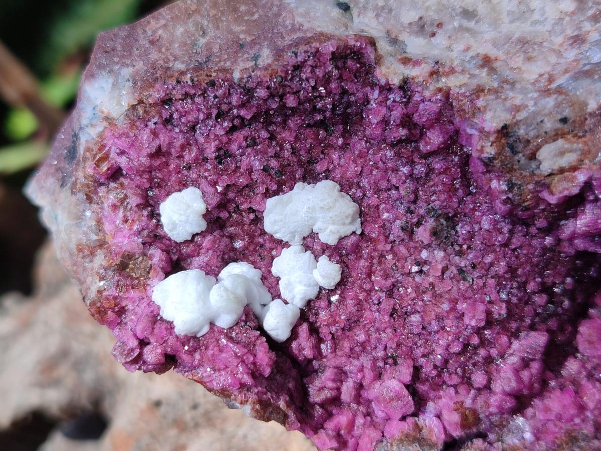 Natural Salrose Cobaltoan Dolomite Specimens with Malachite and Kaolinite x 6 From Kakanda, Congo