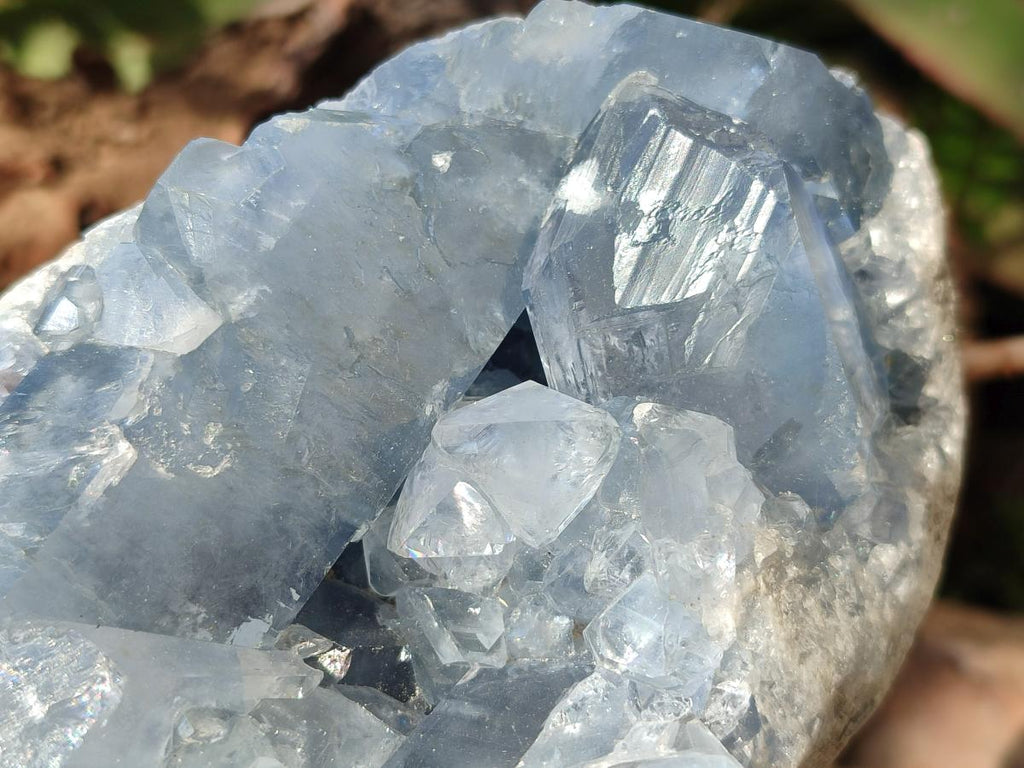 Natural Blue Celestite Specimens x 2 From Sakoany, Madagascar