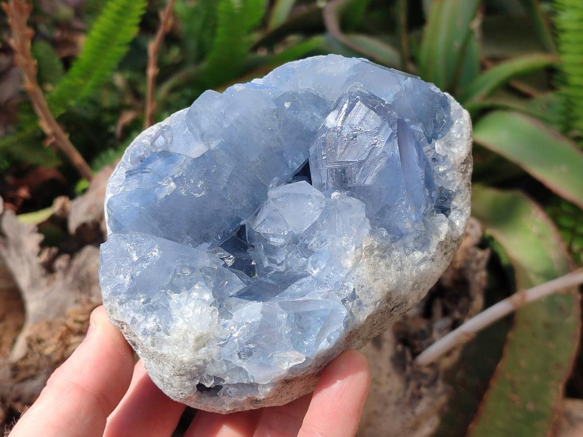 Natural Blue Celestite Specimens x 2 From Sakoany, Madagascar