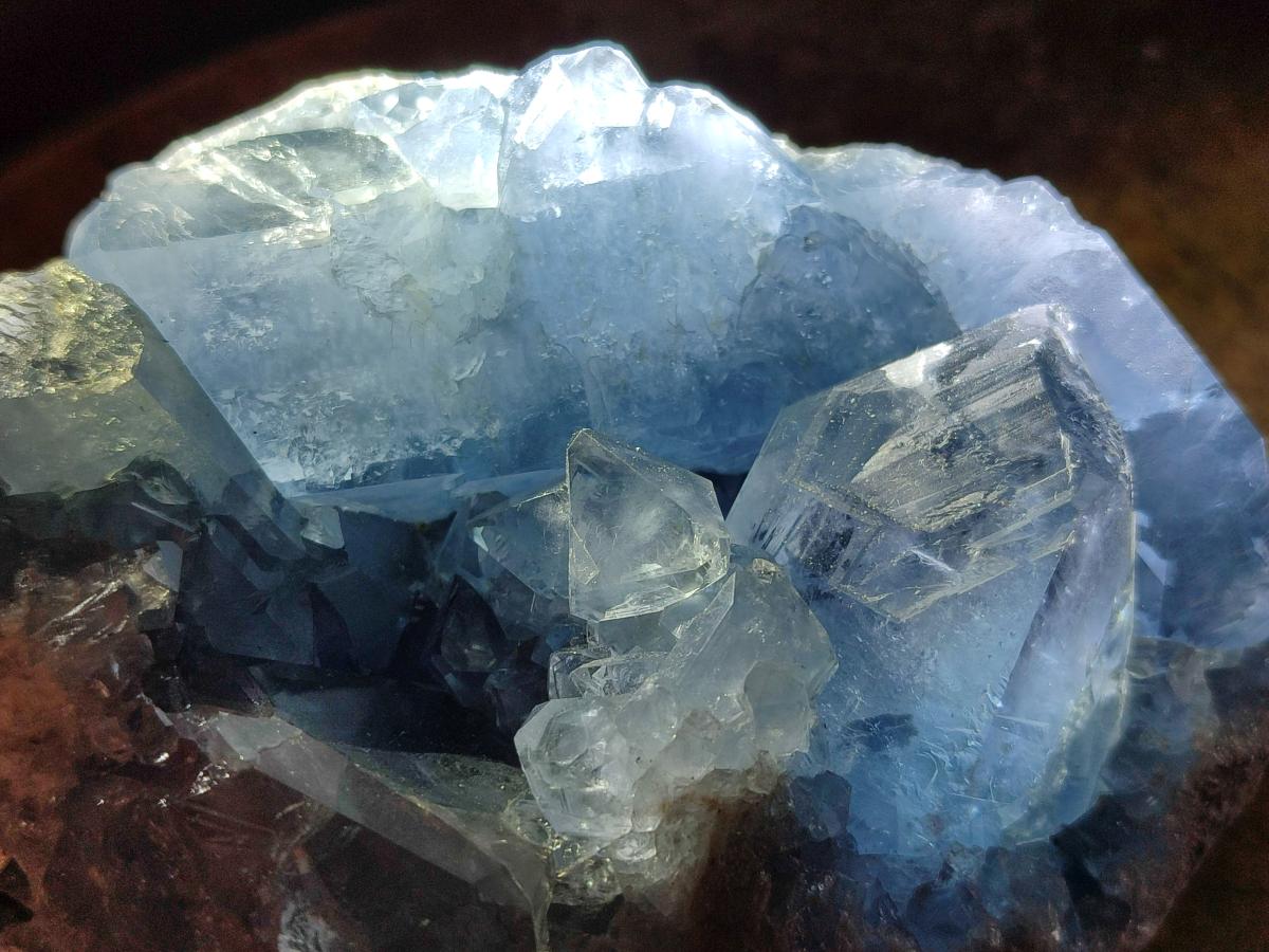 Natural Blue Celestite Specimens x 2 From Sakoany, Madagascar