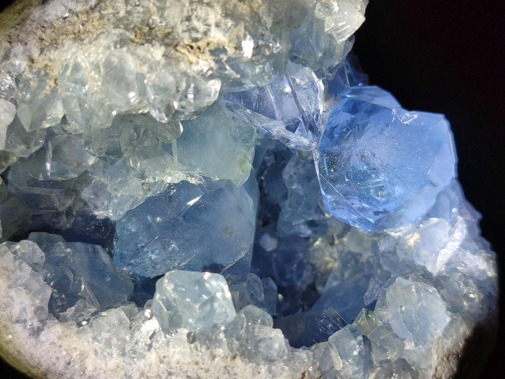 Natural Blue Celestite Specimens x 2 From Sakoany, Madagascar
