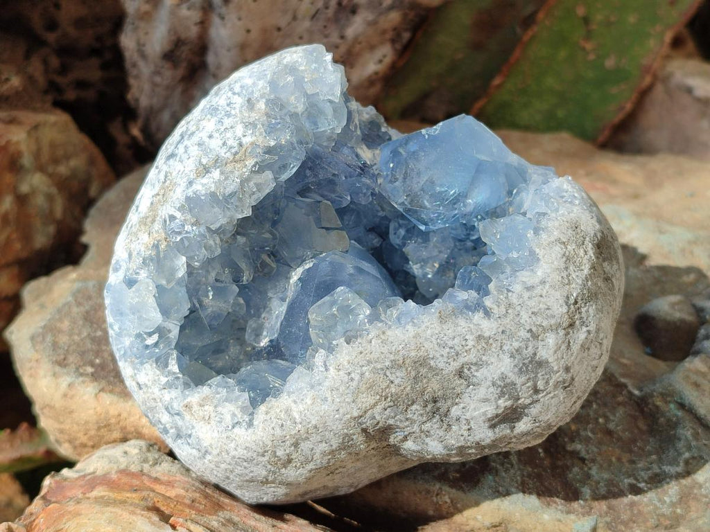 Natural Blue Celestite Specimens x 2 From Sakoany, Madagascar