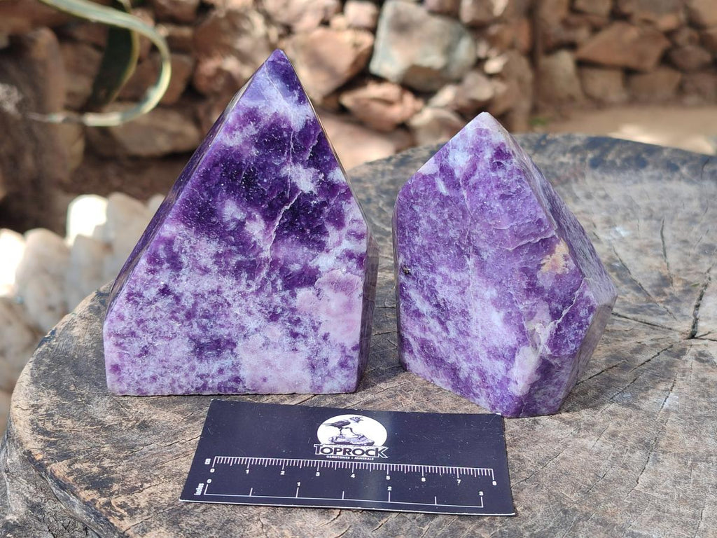 Polished Lepidolite Display Crystals x 2 From Zimbabwe