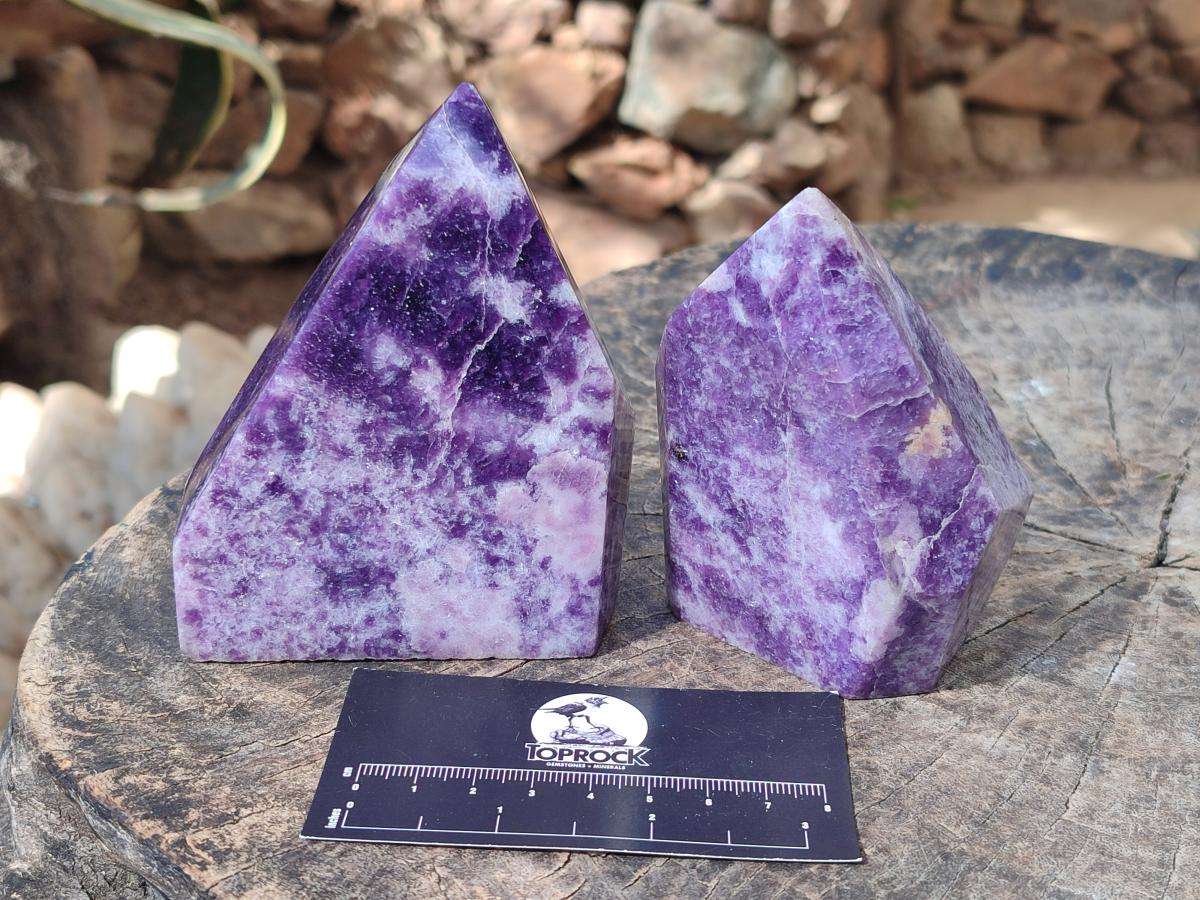 Polished Lepidolite Display Crystals x 2 From Zimbabwe