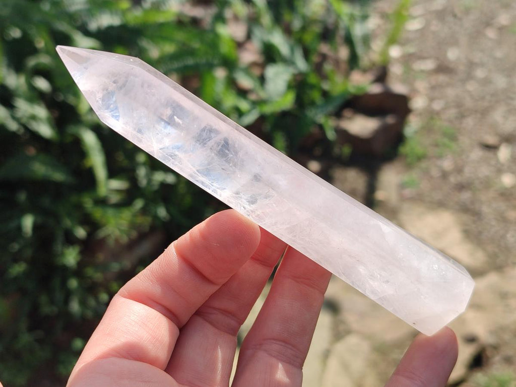 Polished Gemmy Rose Quartz Crystals x 12 From Madagascar