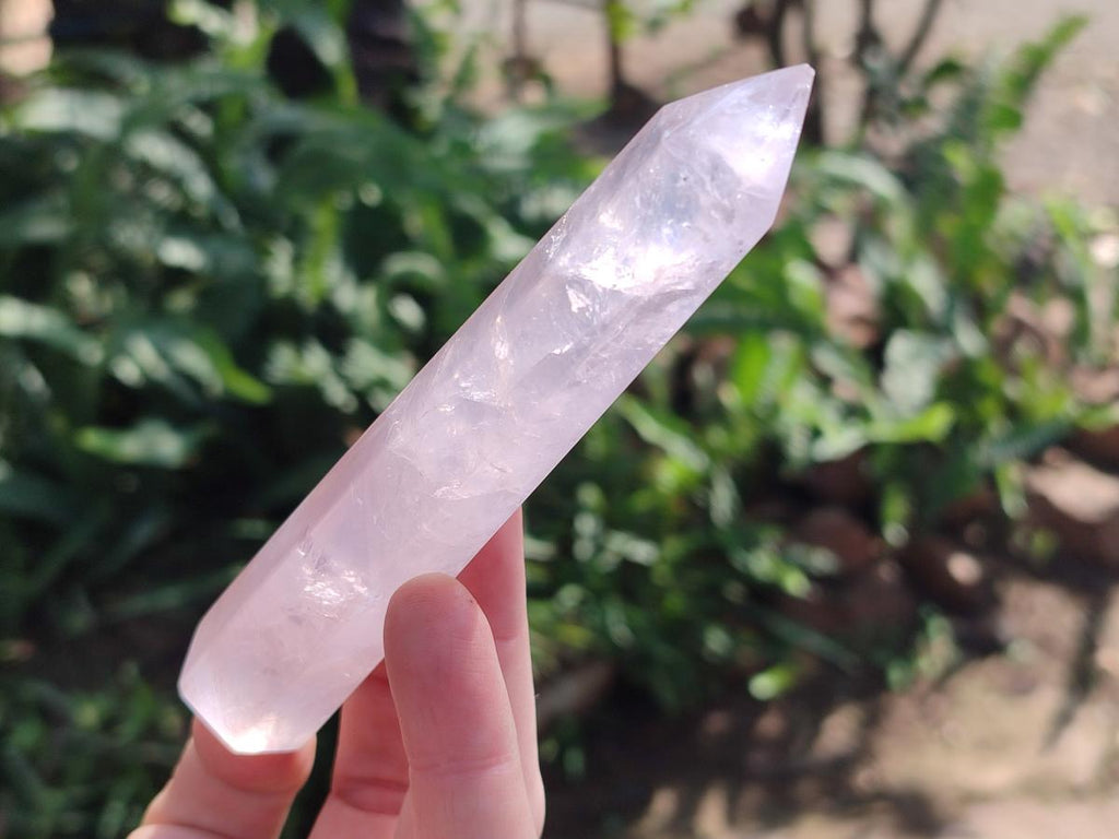 Polished Gemmy Rose Quartz Crystals x 12 From Madagascar