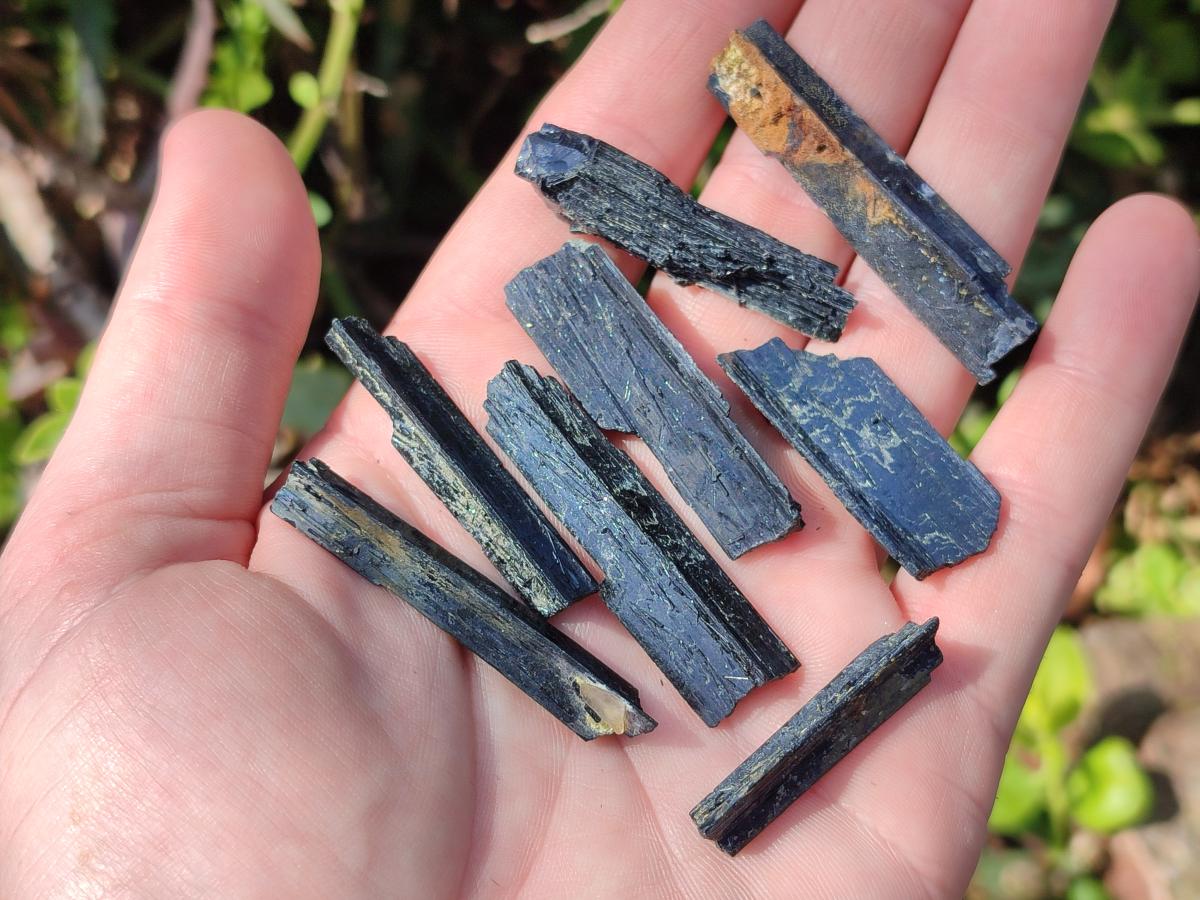 Natural Schorl Black Tourmaline Crystal Specimens x 88 From Erongo, Namibia