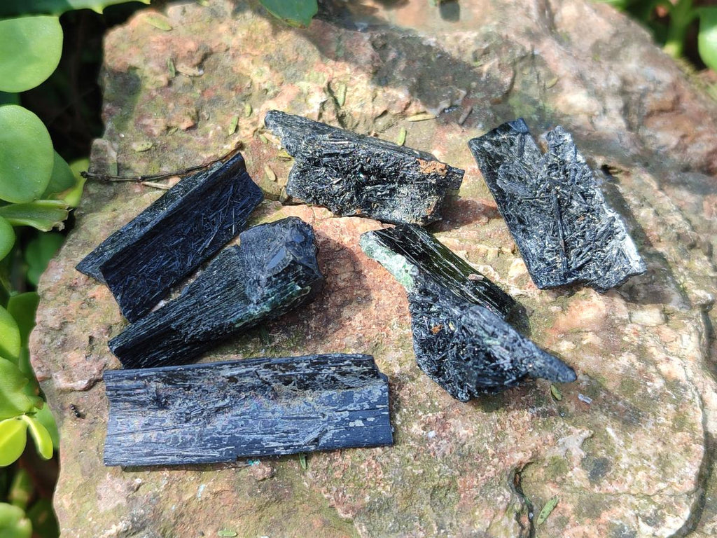 Natural Schorl Black Tourmaline Crystal Specimens x 88 From Erongo, Namibia