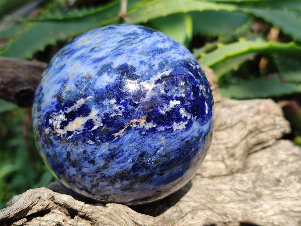 Polished Sodalite Spheres x 2 From Kunene River, Namibia