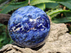 Polished Sodalite Spheres x 2 From Kunene River, Namibia