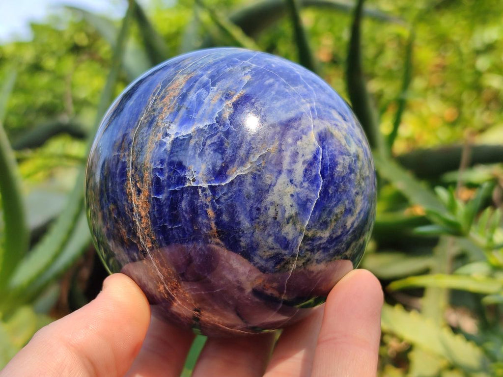 Polished Sodalite Spheres x 2 From Kunene River, Namibia