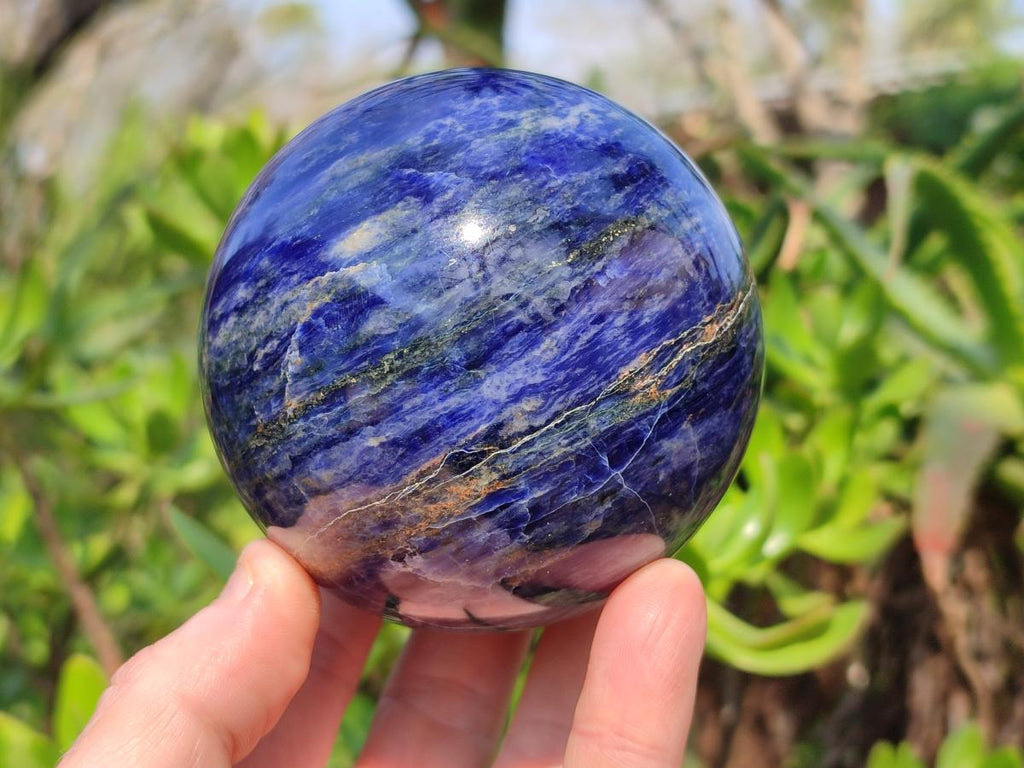 Polished Sodalite Spheres x 2 From Kunene River, Namibia