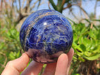 Polished Sodalite Spheres x 2 From Kunene River, Namibia